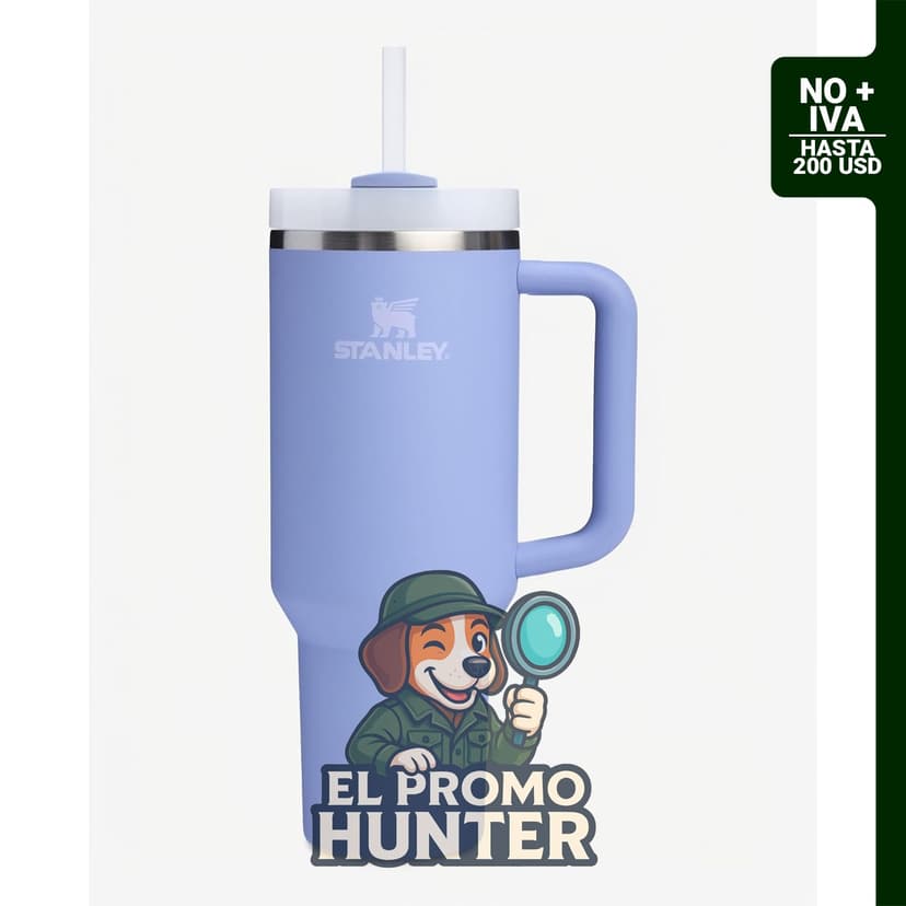 STANLEY Quencher H2.0, vaso de acero inoxidable de 40 oz con tapa Flowstate y popote.