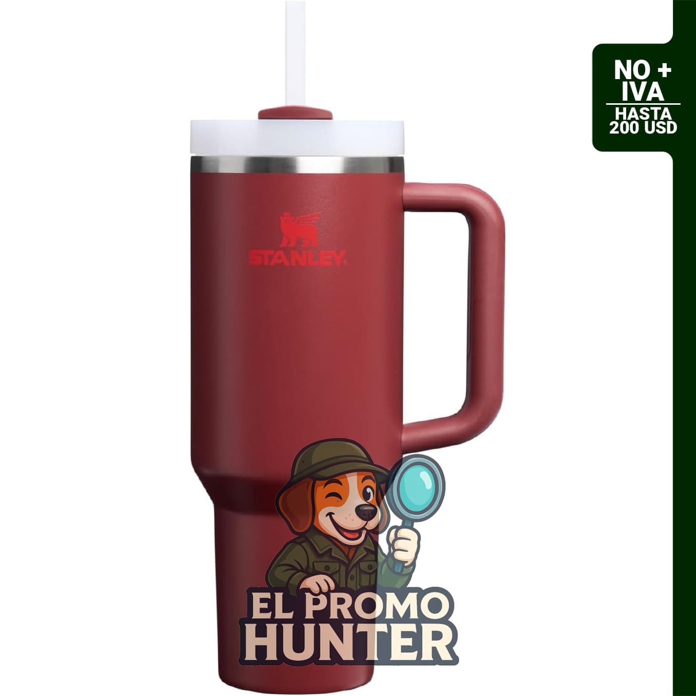 STANLEY Quencher H2.0 vaso de acero inoxidable aislado de 40 oz con tapa Flowstate de 3 posiciones.