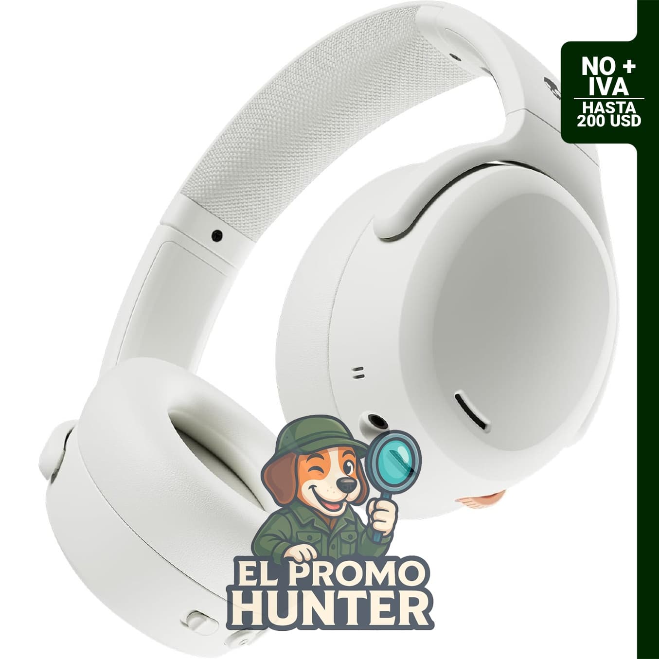Skullcandy Crusher ANC 2, auriculares inalámbricos con cancelación de ruido, color hueso.