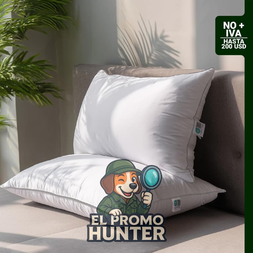 Juego de 2 almohadas Queen de plumas de ganso SANSWAN.