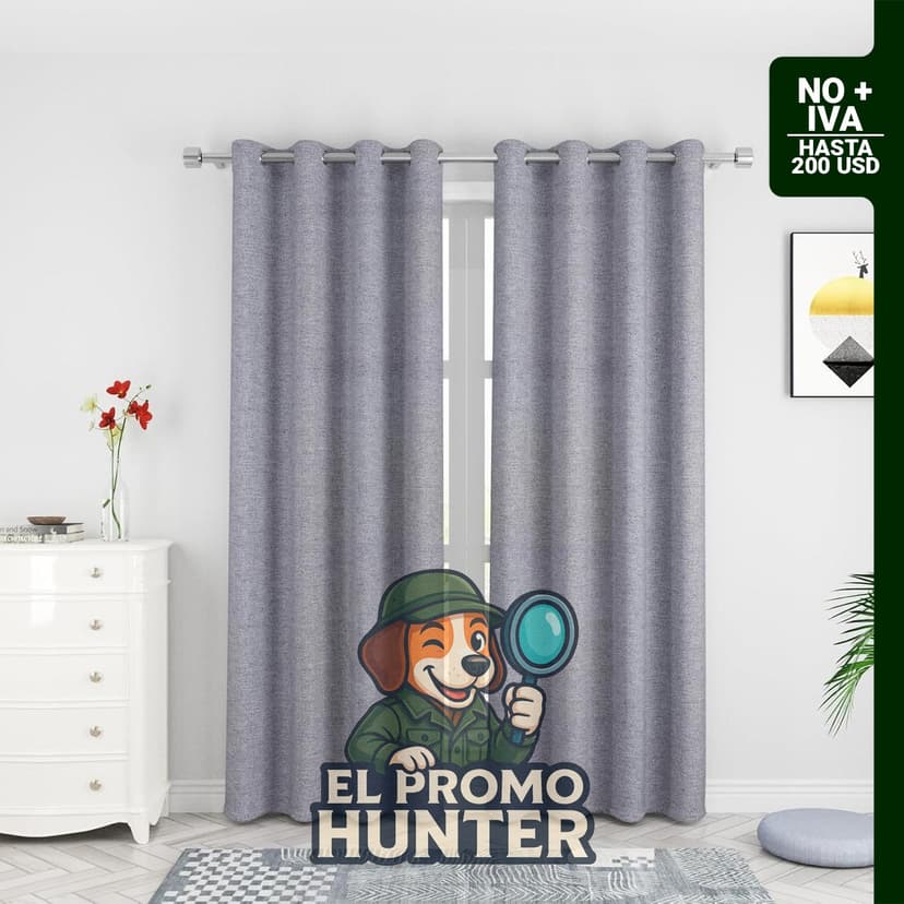 Cortinas UPOPO de cocina, 84" (213 cm) de largo, semitransparentes, color gris carbón.