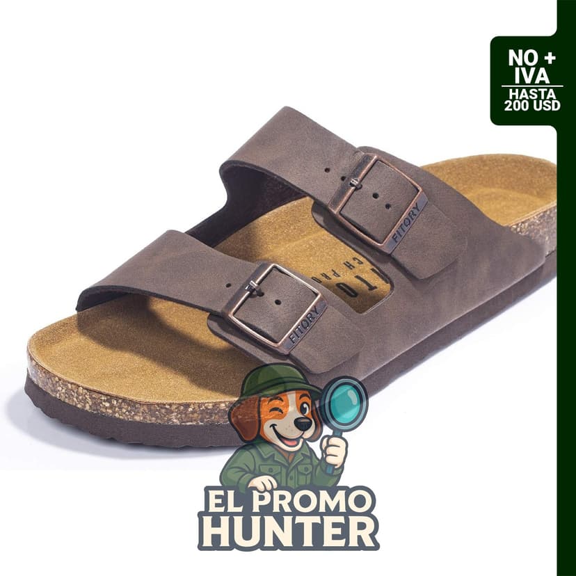Fitory Sandalias para hombre con soporte al arco, correas ajustables y plantilla de corcho. Tallas 7 a 14.5.