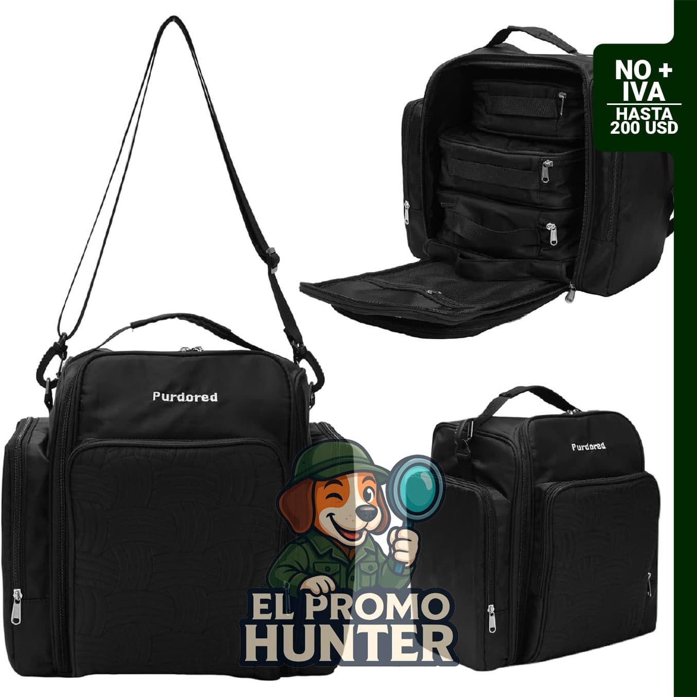 Neceser de viaje multifuncional PURDORED con organizador de joyas y 4 compartimentos.