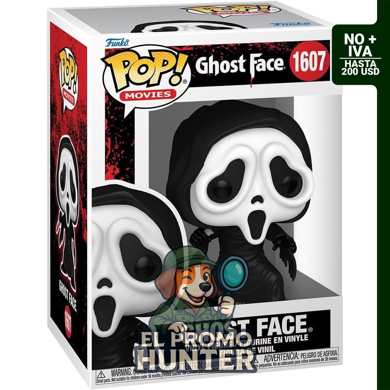 Funko POP! de Ghostface, figura decorativa para coleccionistas.