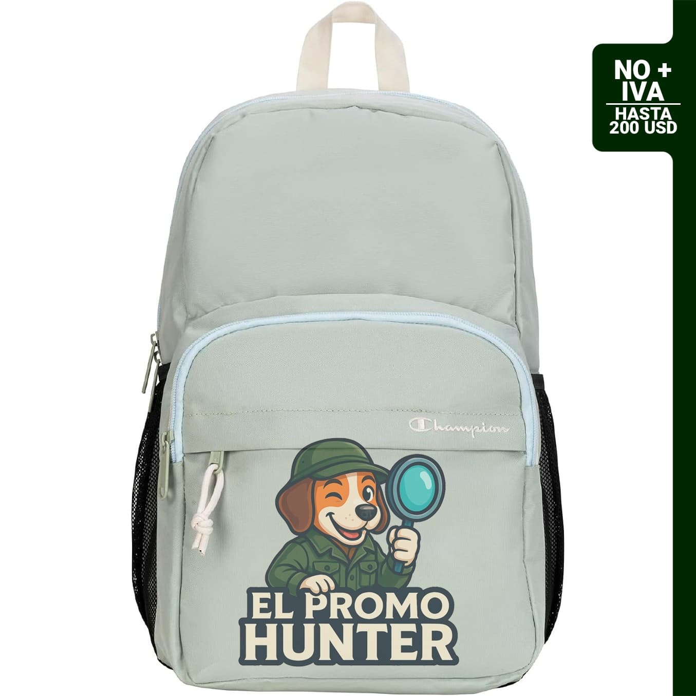 Champion Luna - Mochila para laptop con correas acolchadas ajustables y bolsillo para botella de agua.