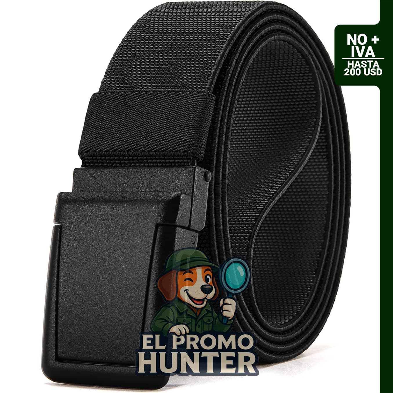 CHAOREN Tactical Belt Men - Cinturón de trabajo elástico de 1.5" con hebilla de aleación de zinc