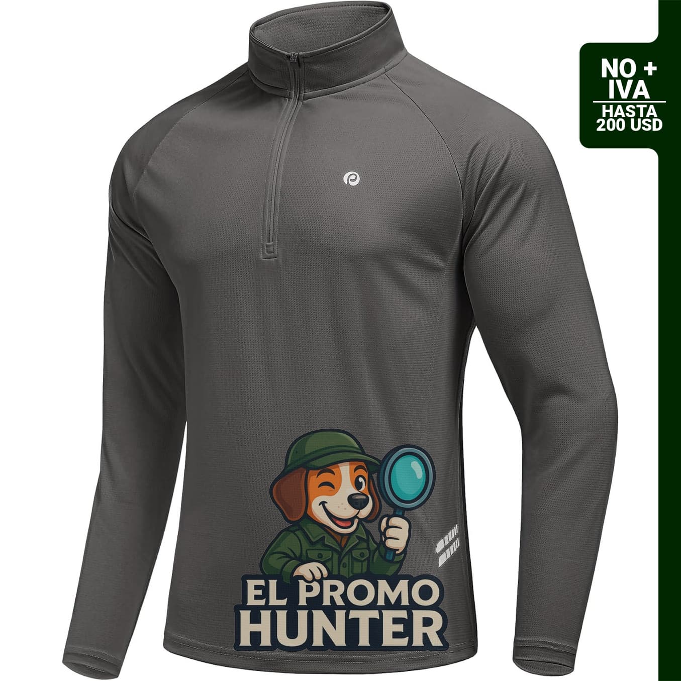 Jersey de golf ligero con cremallera de un cuarto para hombre.