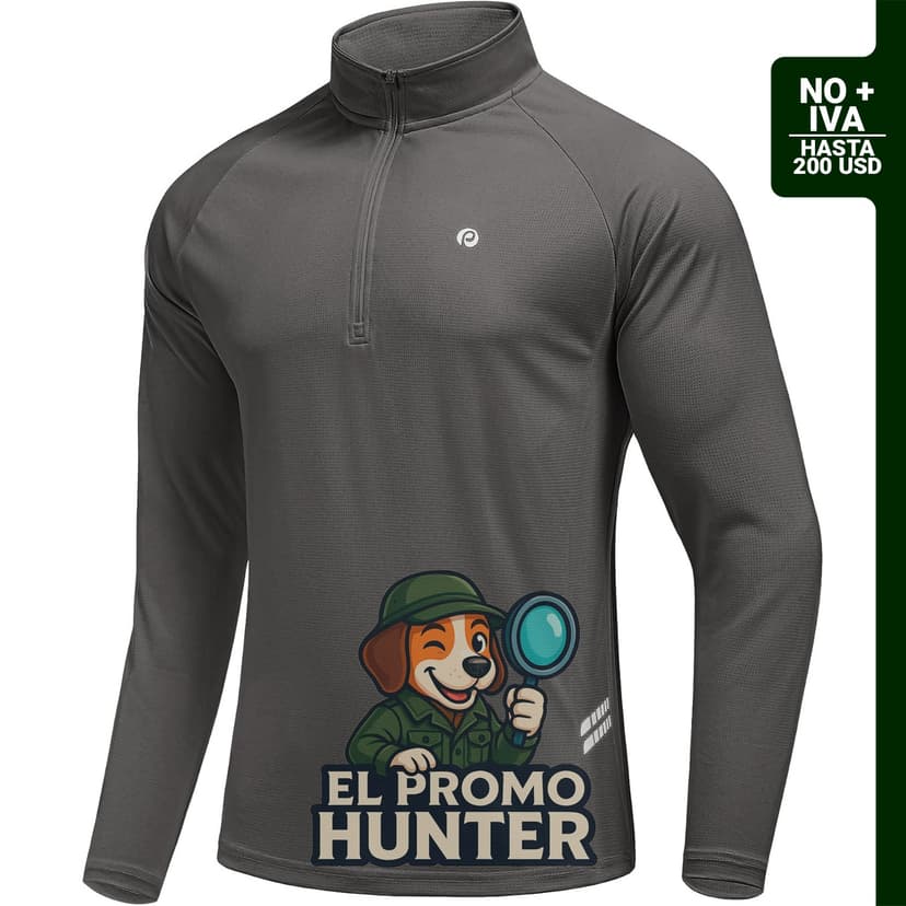 Jersey de golf ligero con cremallera de un cuarto para hombre.
