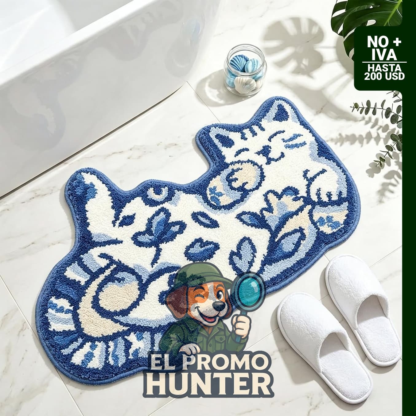 Alfombra de baño para gatos, antideslizante, tamaño 80 x 54.9 cm.