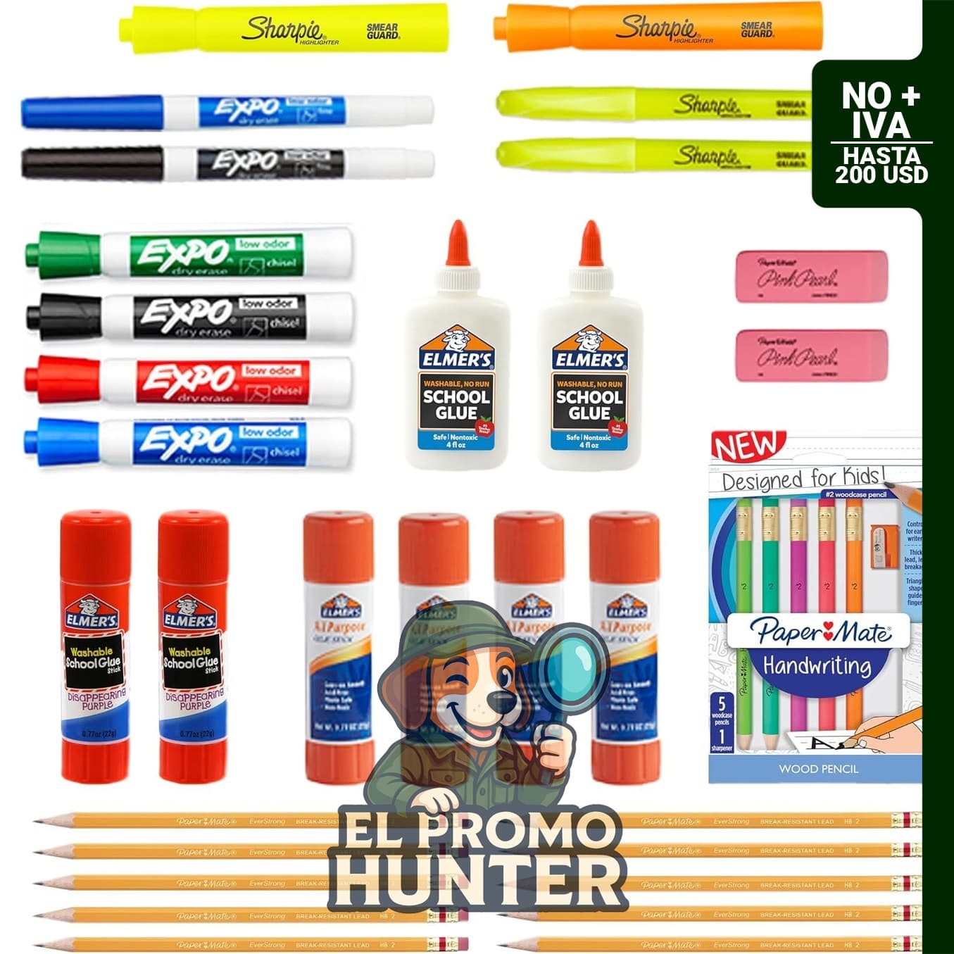 Sharpie Kit Escolar 31 Piezas con marcadores, lápices y pegamento. | El ...