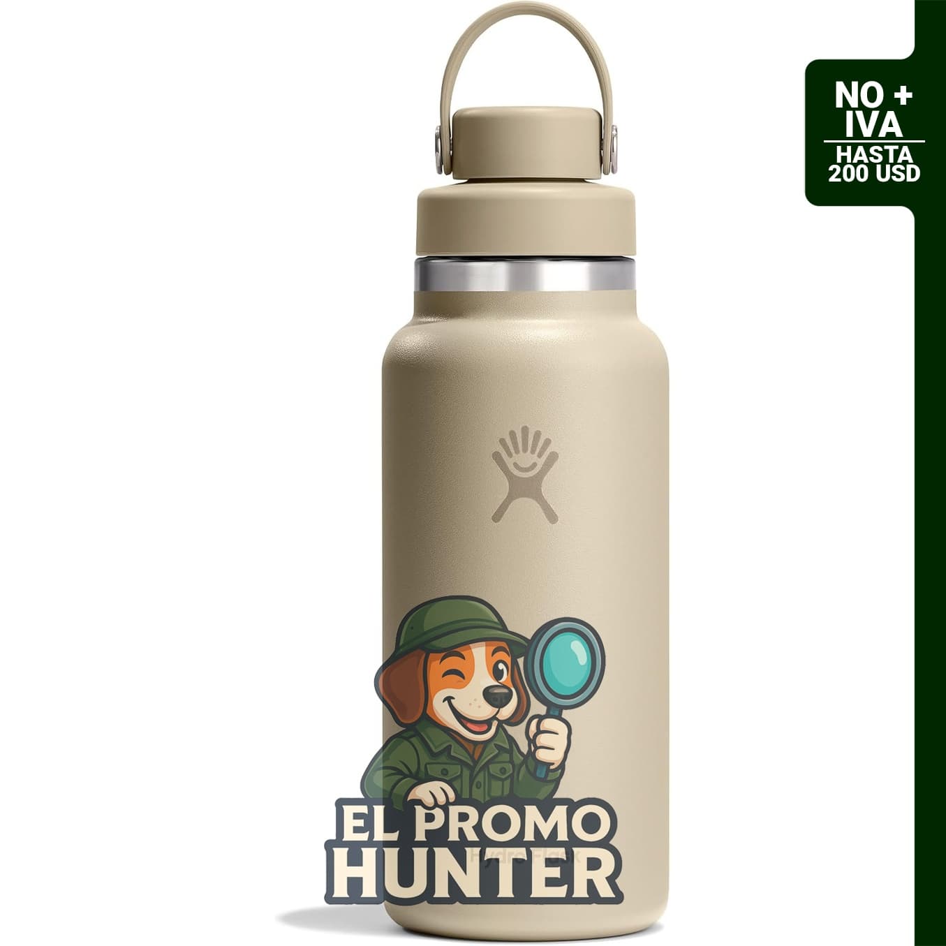 Hydro Flask Botella de agua de acero inoxidable aislado de 32 oz con tapa Flex Chug.