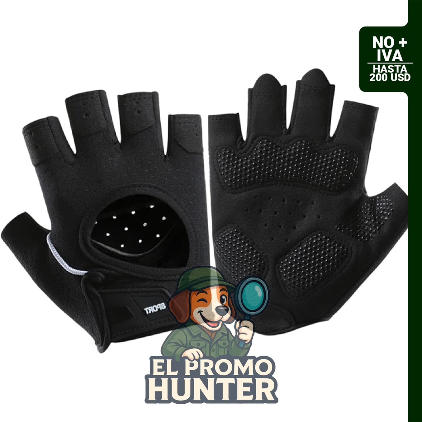Guantes de gimnasio INOGIH ligeros y transpirables sin dedos para mujer.