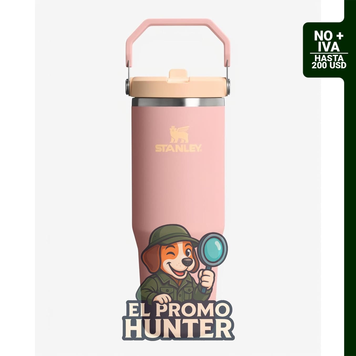 STANLEY IceFlow 2.0 - Vaso con pajita de 30 onzas (887 ml) en color rosa melocotón.