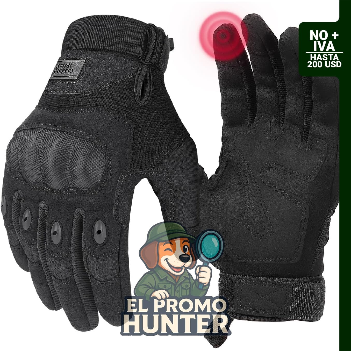 KEMIMOTO Guantes tácticos para hombres, con pantalla táctil, carcasa dura y acolchado de palma.