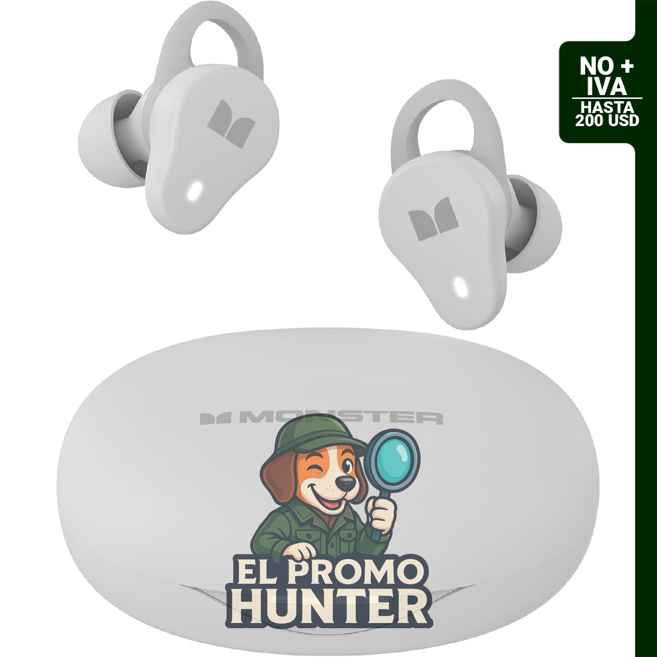 Monster N-Lite 210 - Auriculares inalámbricos Bluetooth 5.4 intraurales con micrófono integrado y carga tipo C.