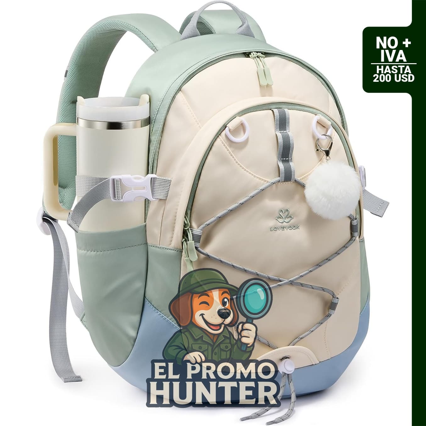 LOVEVOOK Mochila escolar de 17,3" (44 cm) para adolescentes y niñas, con correa para el pecho.