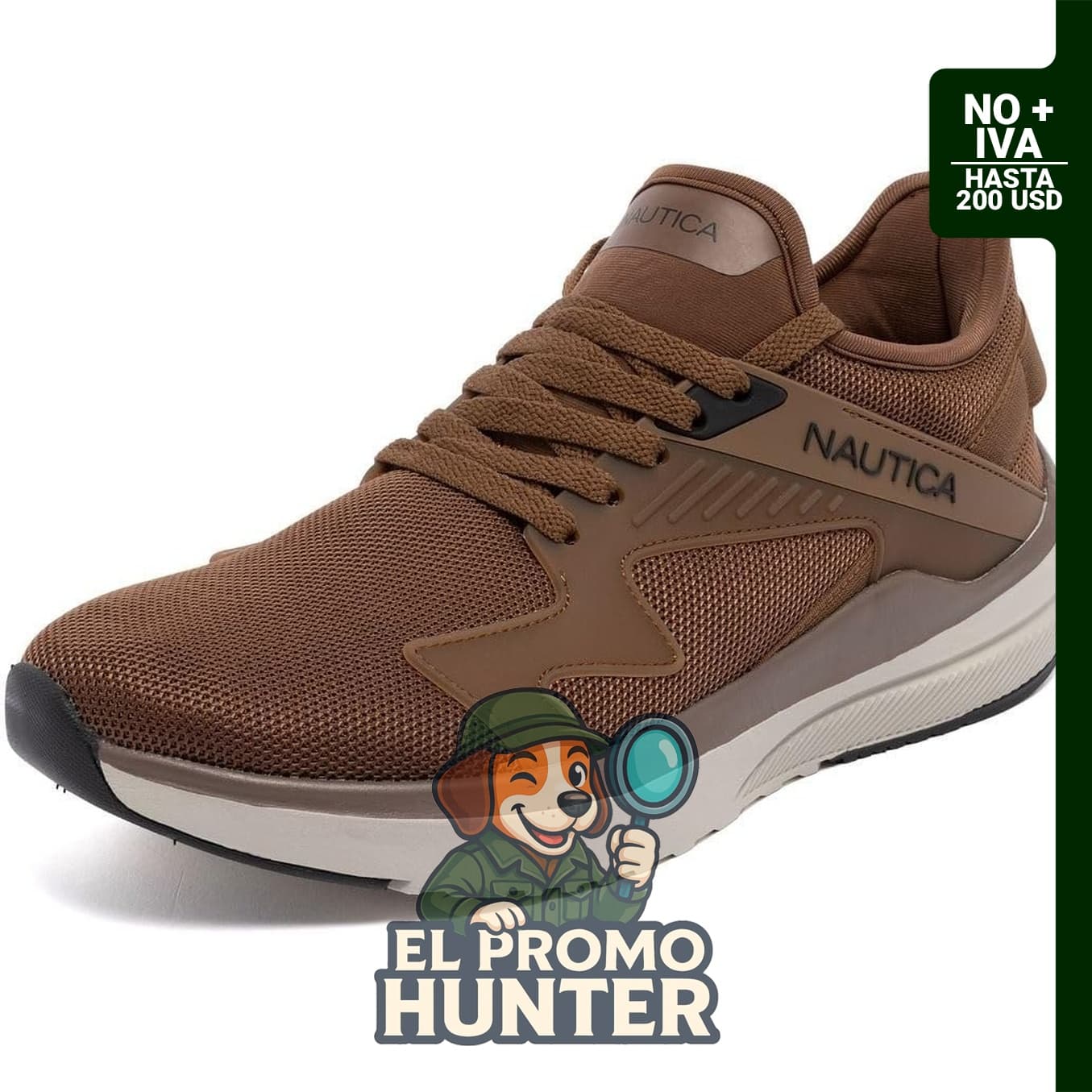 Nautica Zapatillas deportivas para hombre, con tejido transpirable y cuero vegano, plantilla acolchada y suela de goma.