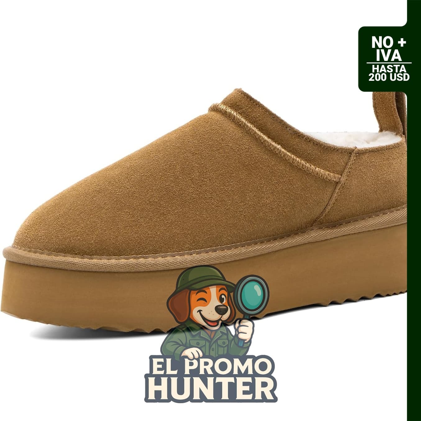Pantuflas de gamuza genuina para mujer, botas de nieve.