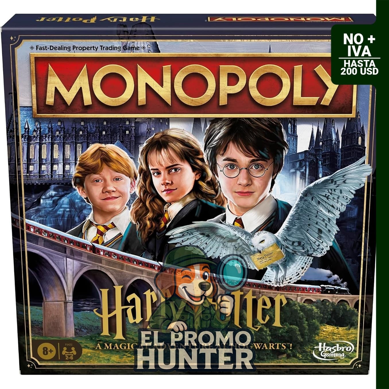 Hasbro Gaming Monopoly Harry Potter Edition - Juego de mesa para 2 a 6 jugadores, recomendado para mayores de 8 años.