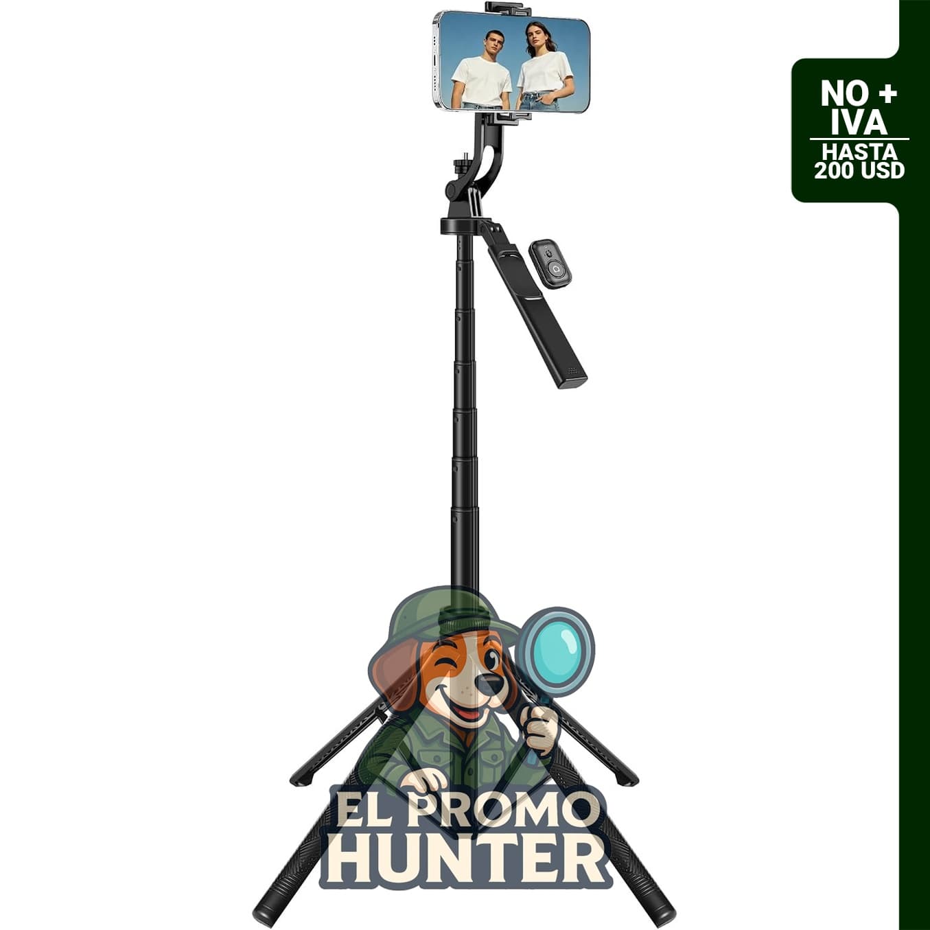 Trípode para teléfono de 71" para grabación y selfie stick compatible con iPhone y Android.
