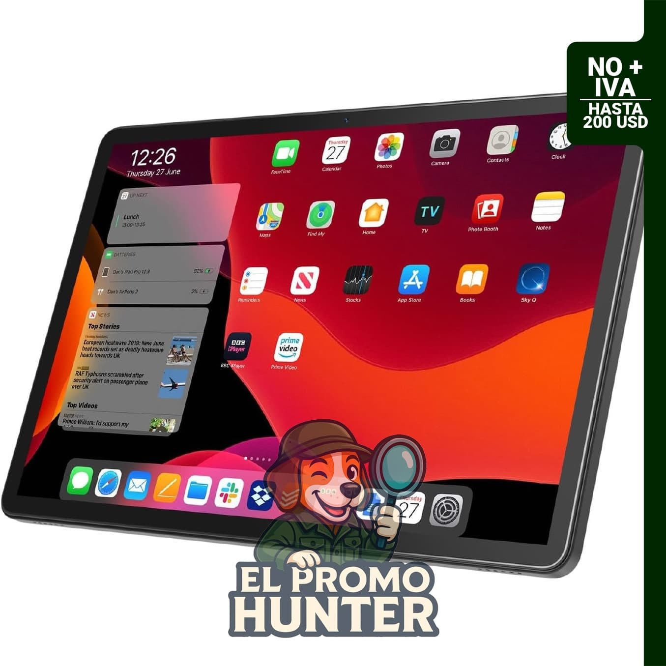 Tablet Android 15 de 11" (28 cm), 128GB ROM, 16GB RAM, Octa-Core MTK8786, 4G LTE, 5G WiFi, cámaras 13+8 MP.