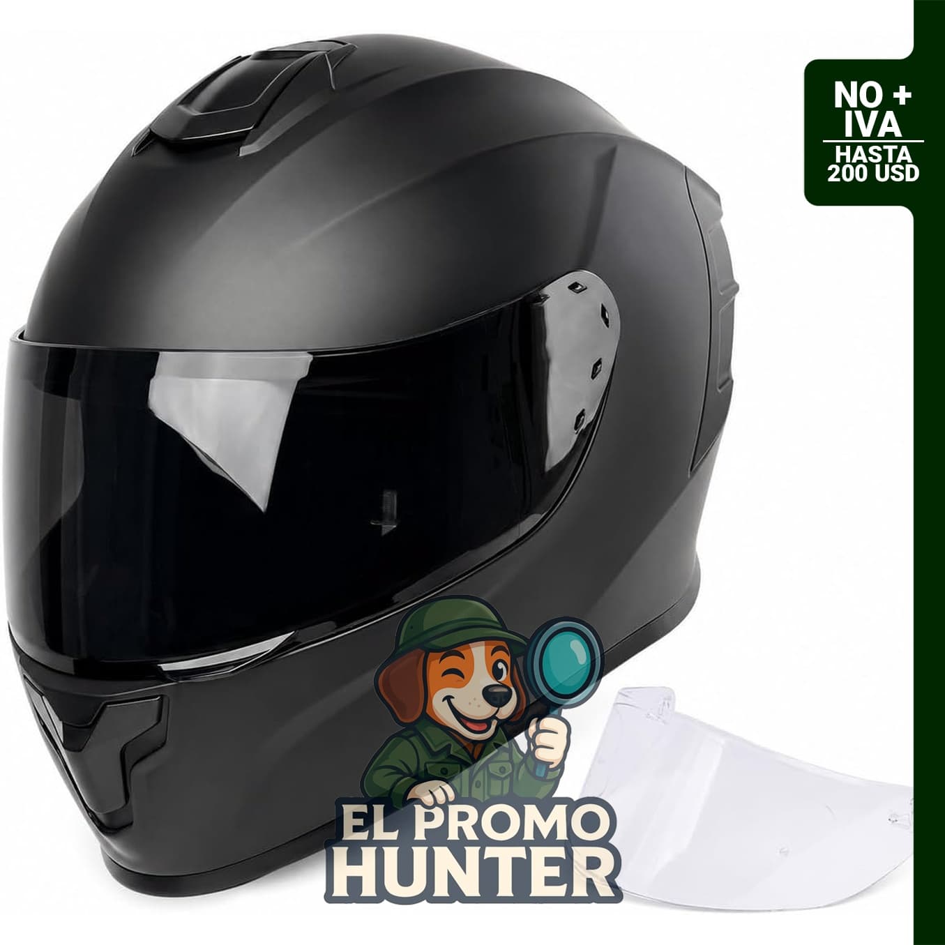 Orthrus Casco de motocicleta de cara completa para adultos.