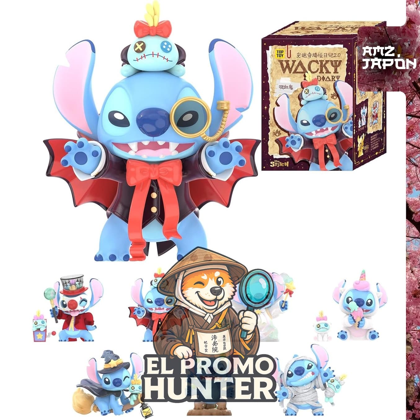 TOP TOY Disney Stitch Funny Diary 2.0 Series, figura de colección en caja sorpresa.