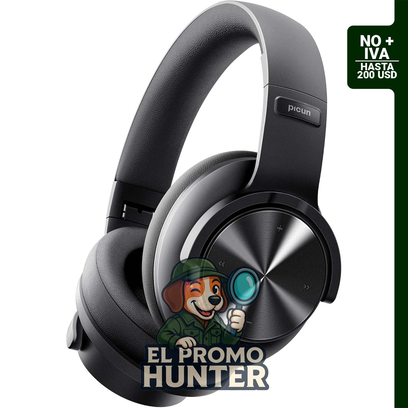 Picun Auriculares Bluetooth B8, audífonos inalámbricos con 120 horas de reproducción y 3 modos de ecualización.