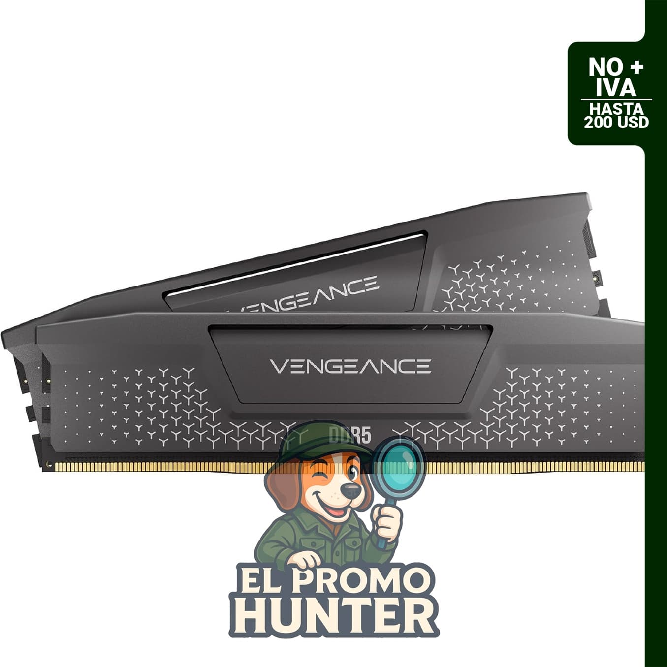CORSAIR Vengeance RS DDR5 32 GB (2 x 16 GB) hasta 6000 MHz, compatible con AMD e Intel.