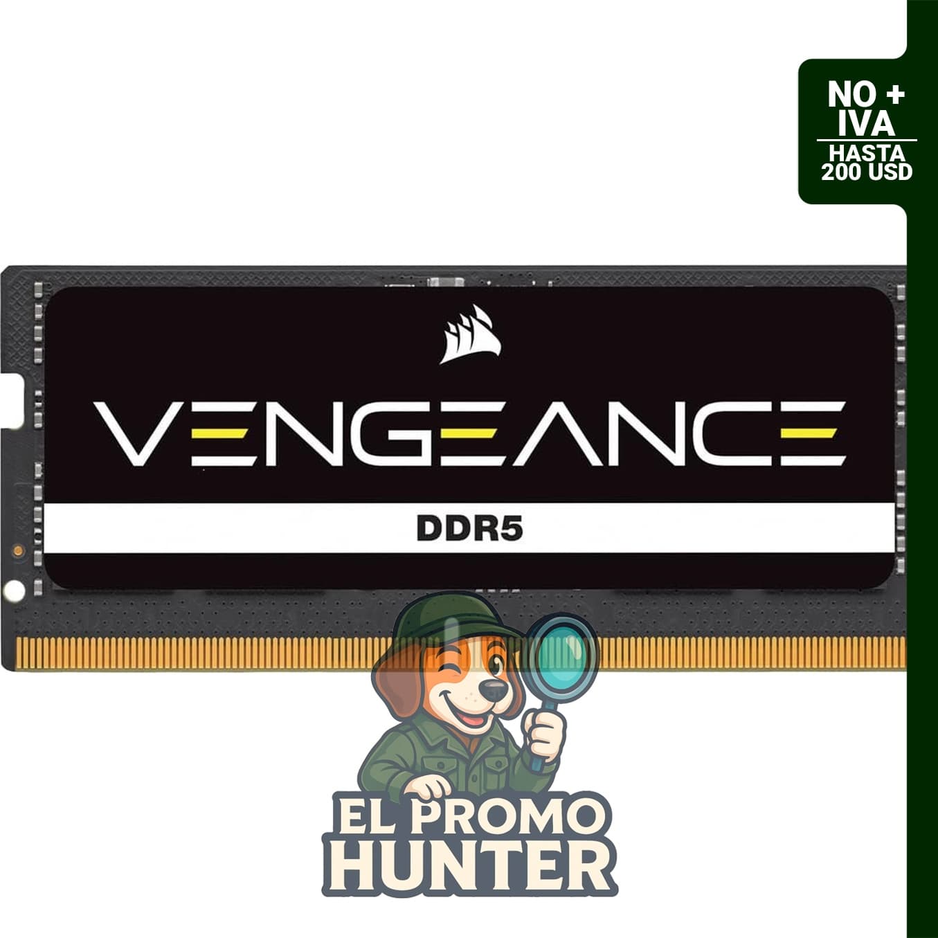 CORSAIR Vengeance SODIMM DDR5 RAM 16 GB (1 x 16 GB) hasta 5600 MHz CL48, compatible con Intel XMP 3.0.