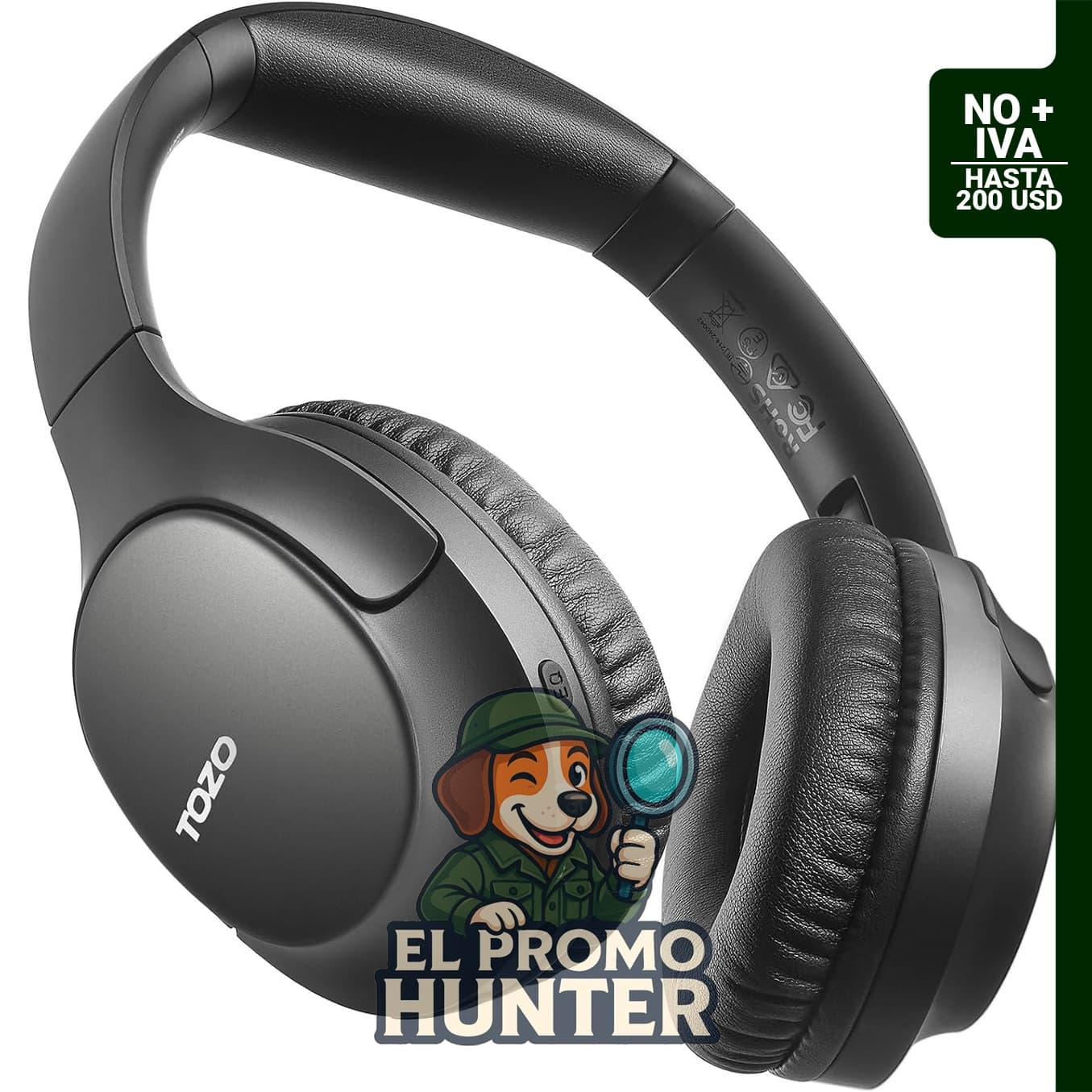 TOZO HA1 70H Auriculares inalámbricos sobre la oreja con Bluetooth 5.4.