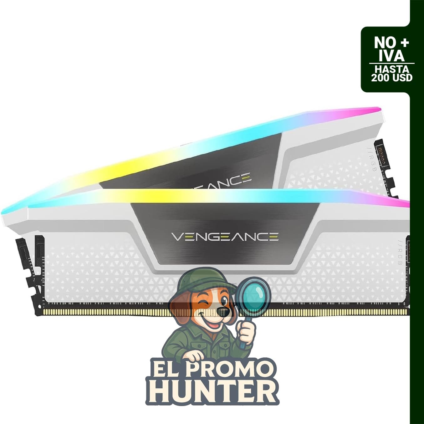 CORSAIR Vengeance RGB DDR5 RAM 32GB (2x16GB) 6400MHz CL36-48-48-104 1.35V