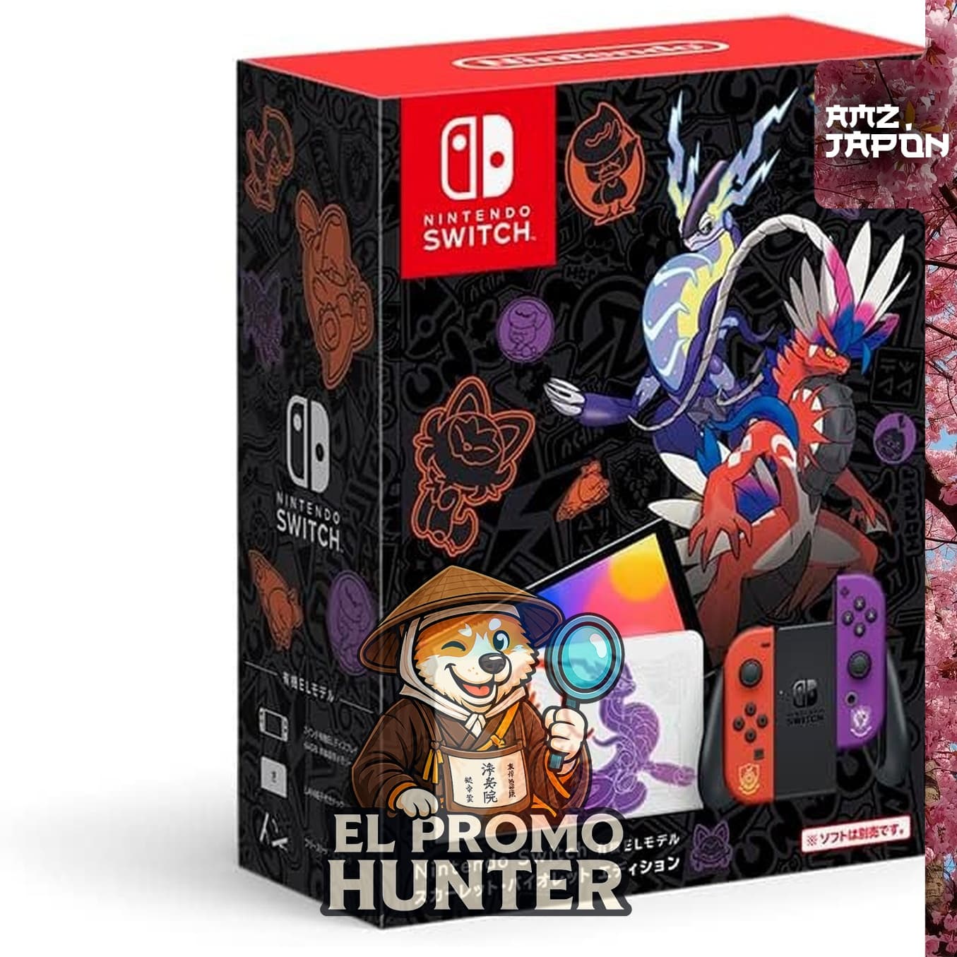 Nintendo Switch OLED Modelo Edición Escarlata y Violeta.