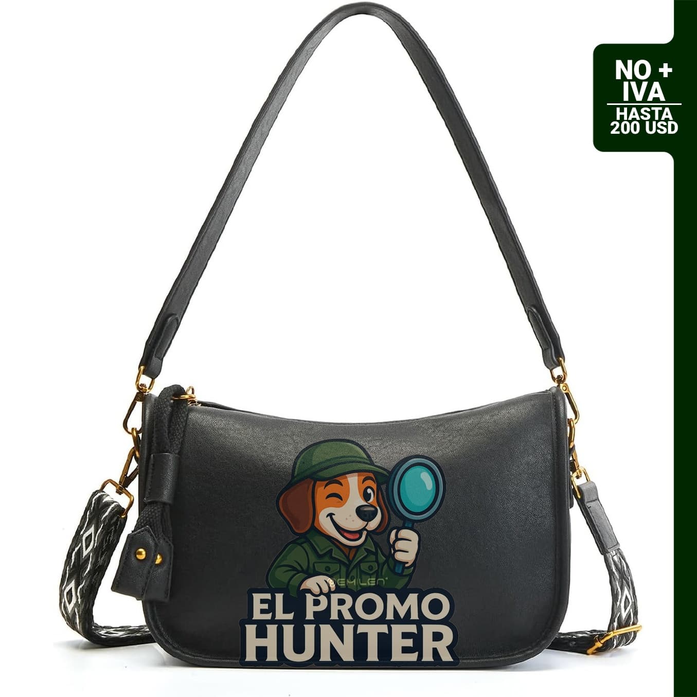 Bolso de mano cruzado Pemilen con 2 correas extraíbles y diseño hobo.