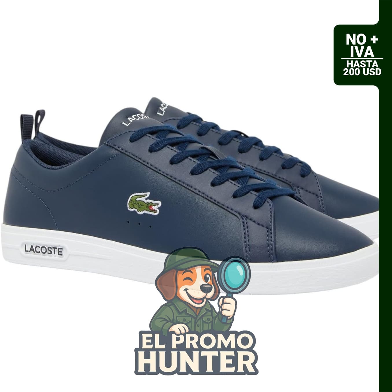 Lacoste Zapatillas Court Base para hombre, calzado deportivo para uso diario.