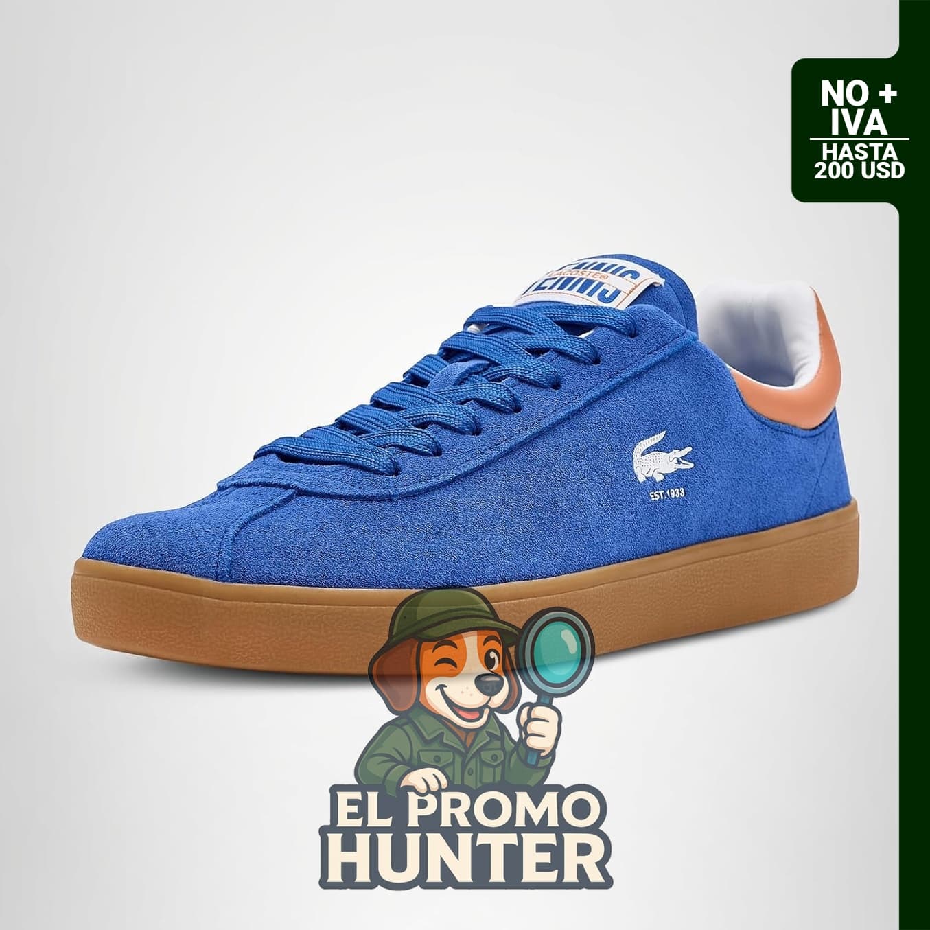 Lacoste Zapatillas de gamuza Baseshot para hombre.