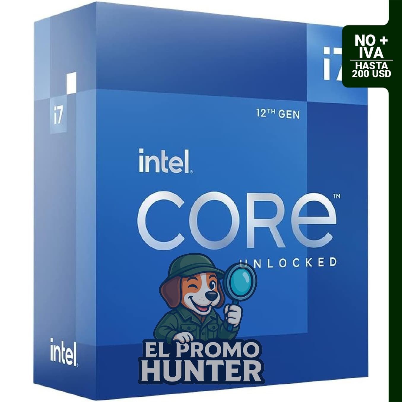 Intel Core i7-12700K Procesador de escritorio con 12 núcleos (8P+4E) y gráficos integrados, hasta 5.0 GHz.