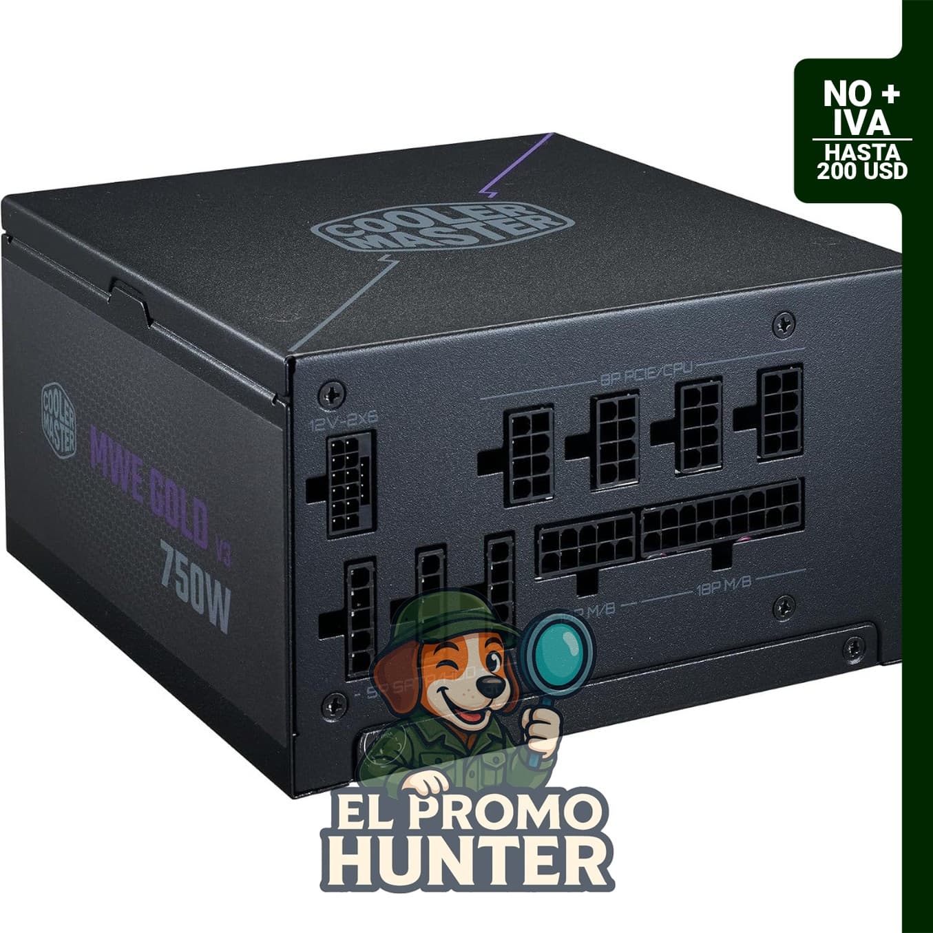 Cooler Master MWE Gold 750 V3, fuente de alimentación modular de 750W, 80+ Gold, ATX 3.1, PCIe 5.1.