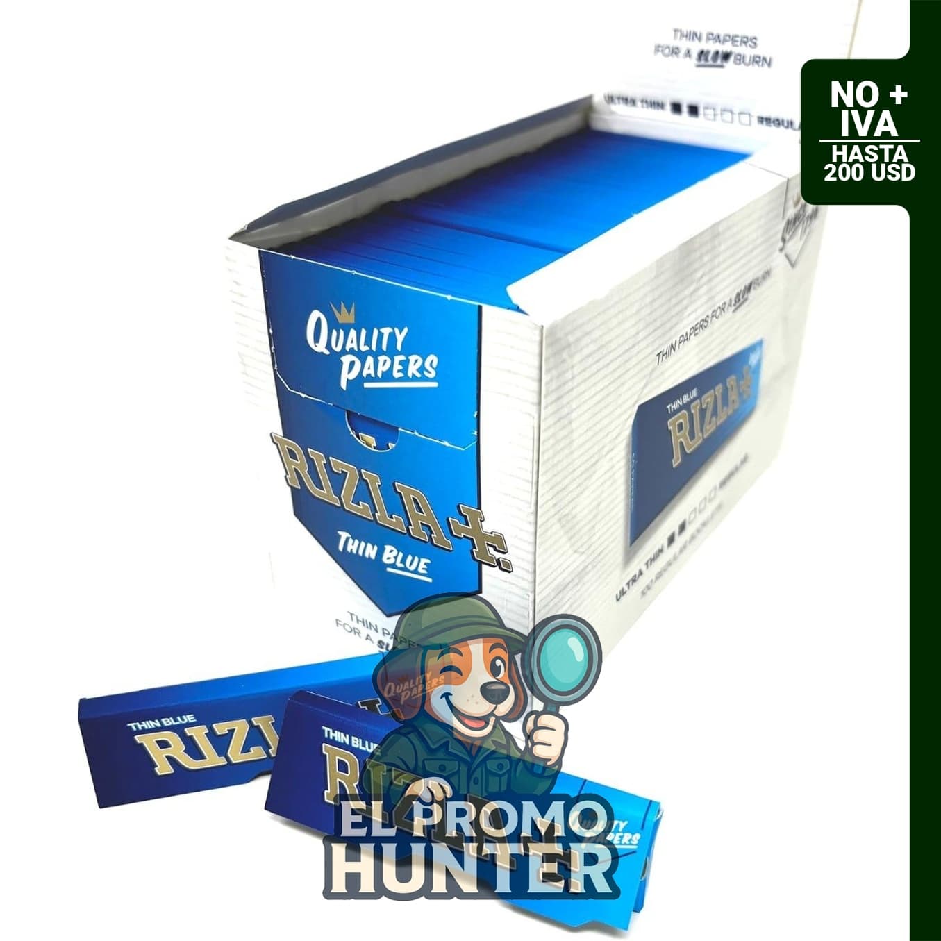 Rizla Azul enrollado, productos relacionados con el tabaco.