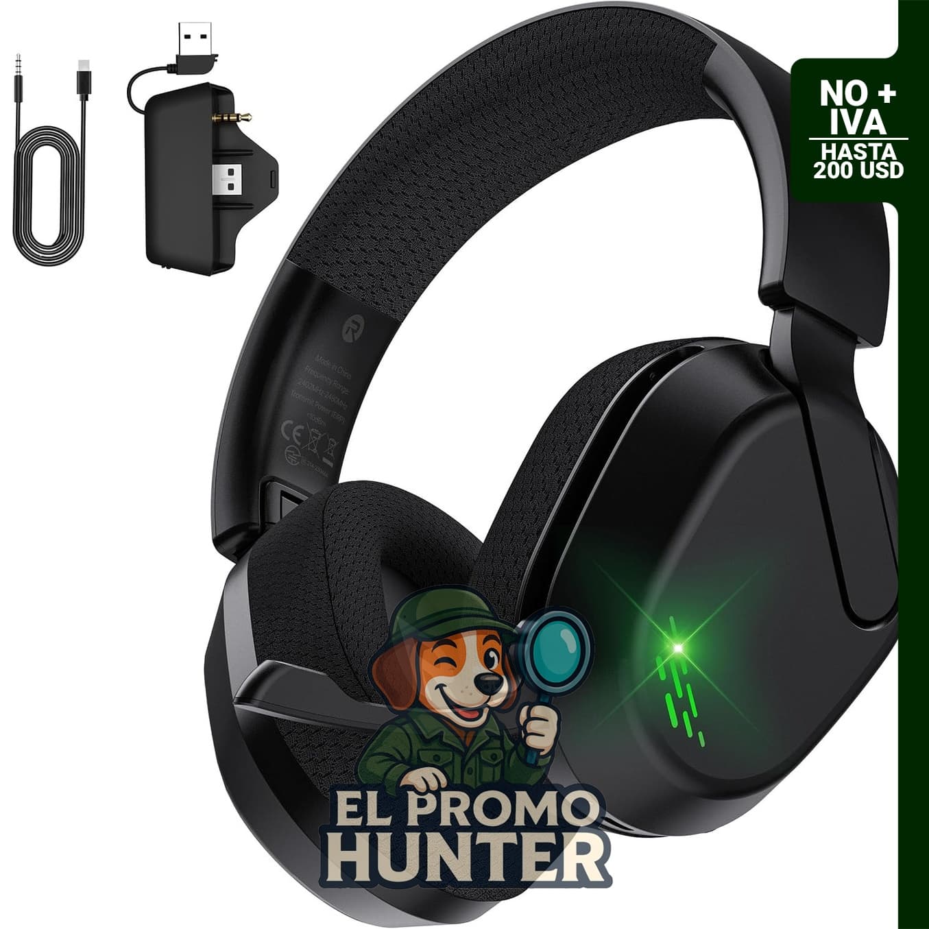Gvyugke Auriculares Inalámbricos para Xbox Series X/S, Xbox One, PS5 - Negro