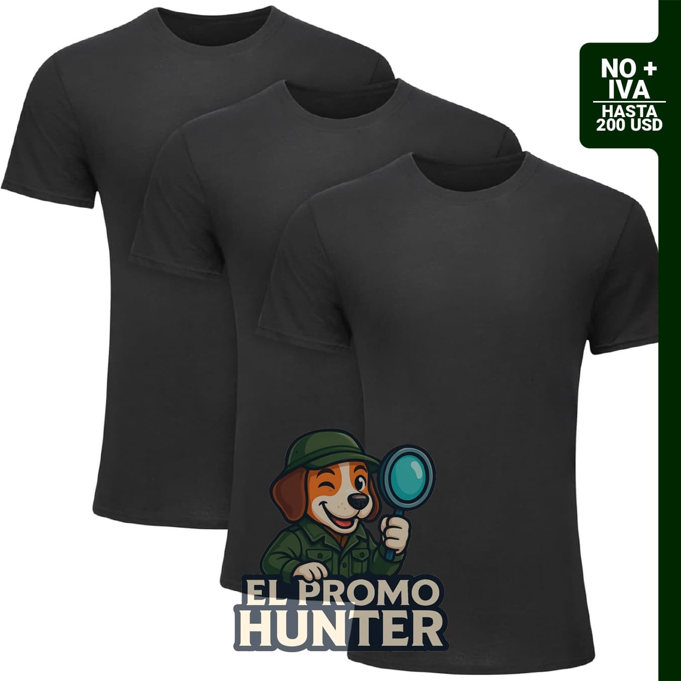 Camisetas de algodón elástico con cuello redondo para hombre, paquete múltiple.