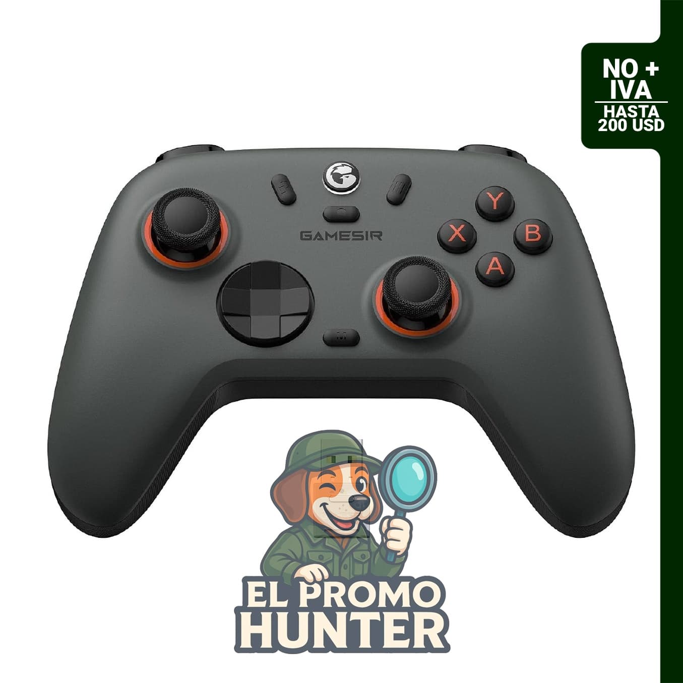 GameSir Nova Lite 2 Controlador Inalámbrico para PC con Joysticks y Gatillos de Efecto Hall, Compatible con PC/Switch/Steam/Android.