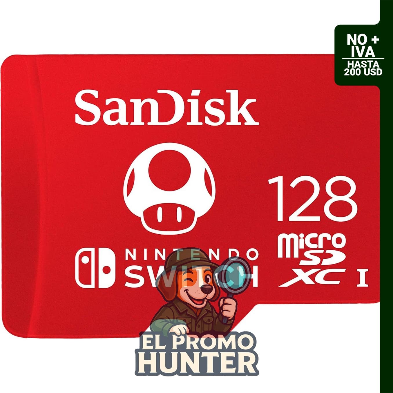 SanDisk Tarjeta microSDXC de 128 GB, licencia para Nintendo Switch.