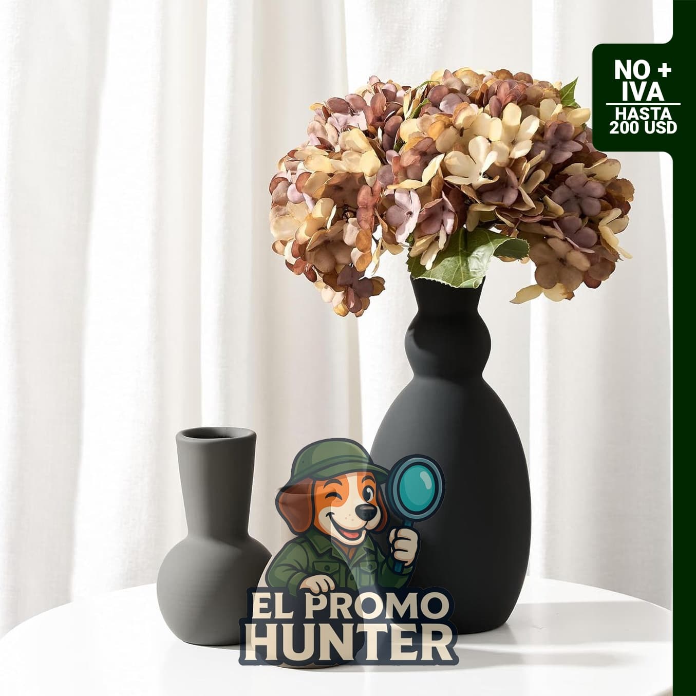 Juego de 3 jarrones de cerámica minimalistas nórdicos multicolor para decoración del hogar.