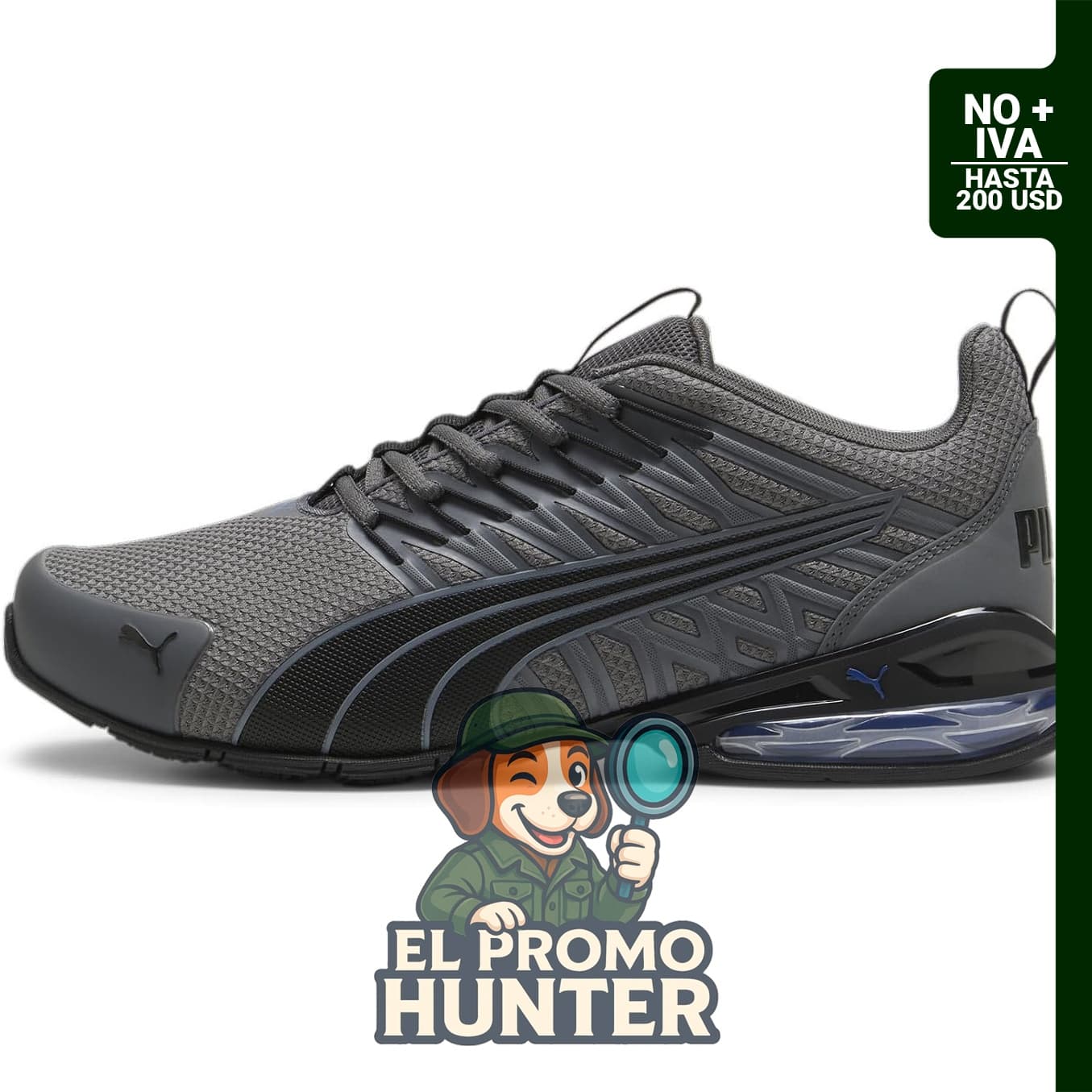 PUMA Hombres Voltaic Evo Running Zapatillas - Azul, talla 9.