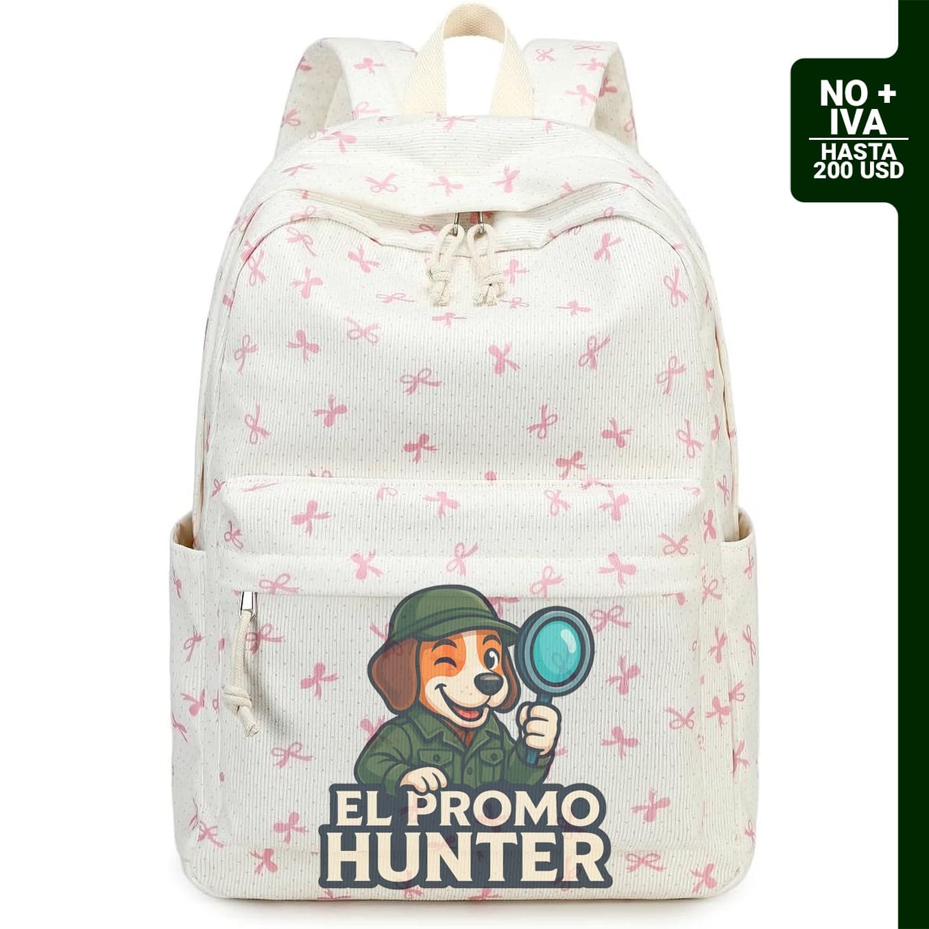 BTOOP mochila escolar grande de pana ligera para adolescentes, color arco rosa.