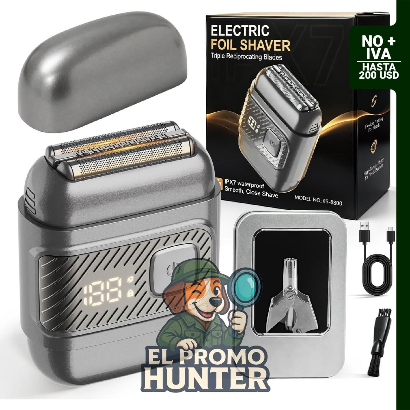 Nova Rix mini maquinilla de afeitar eléctrica para hombres.