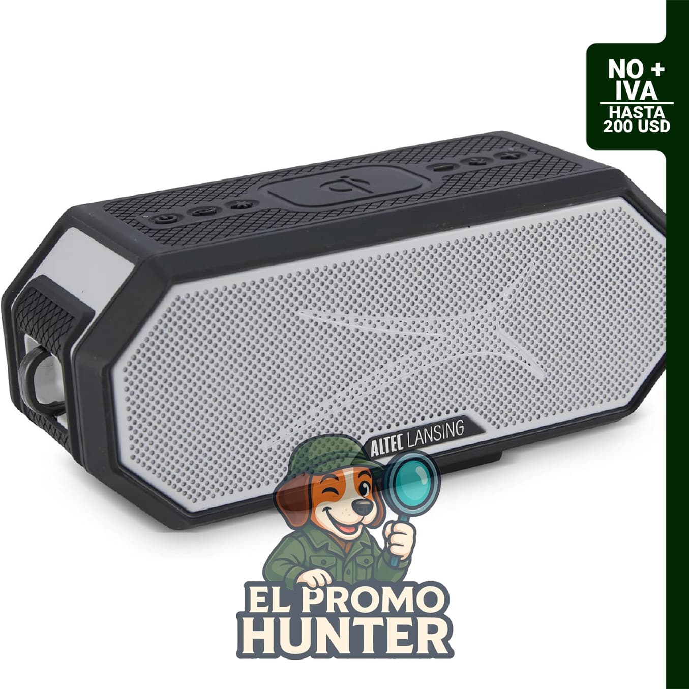 Altec Lansing HYDRABLAST 2.0, altavoz Bluetooth portátil resistente al agua IP67 con potencia de salida de 20W.