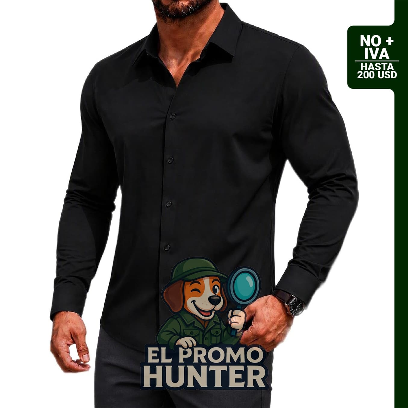 Camisa de vestir de manga larga con botones para hombre COOFANDY.
