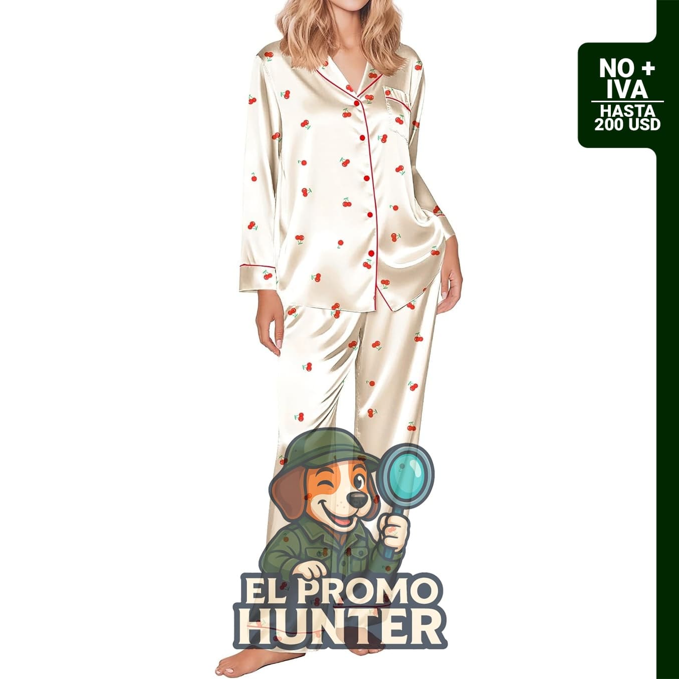 Conjunto de pijama de satén de seda para mujer, 2 piezas, manga larga con botones, tallas S-XXL.